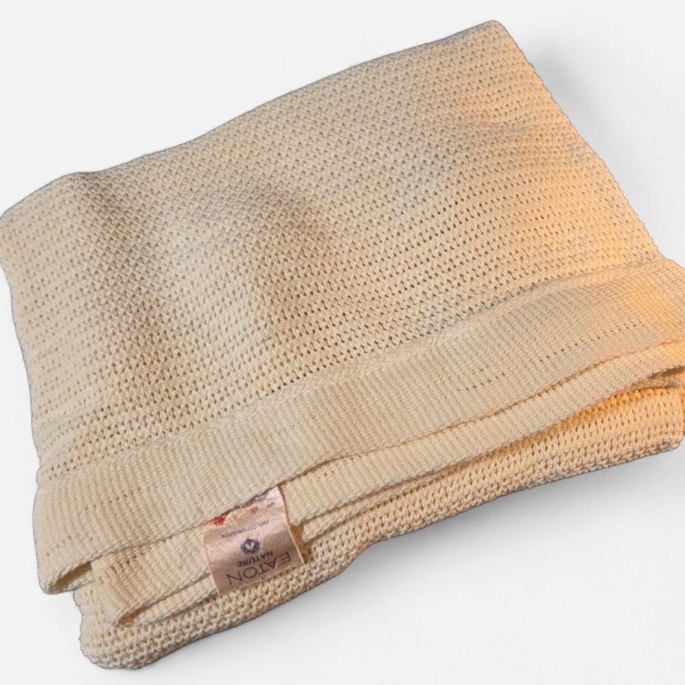 Eaton Vintage Waffle Knit Blanket